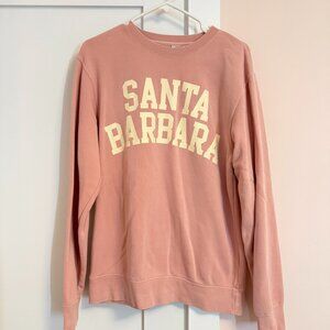 Santa Barbara Crew Neck Sweatshirt Pink S Cotton